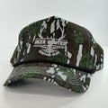 DEER HUNTER HUNTING CLUB HAT On a Vintage 90s CAMO Rope SnapBack Cap ￼Custom Embroidery
