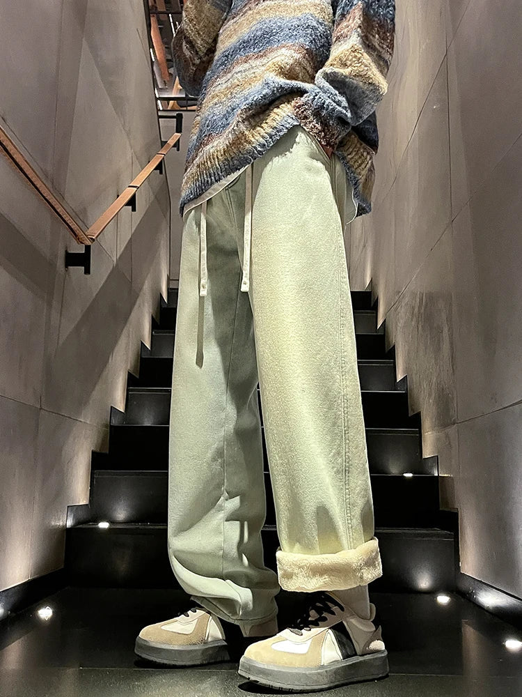 Cozy and Cool  Fleece Lined Denim Pants